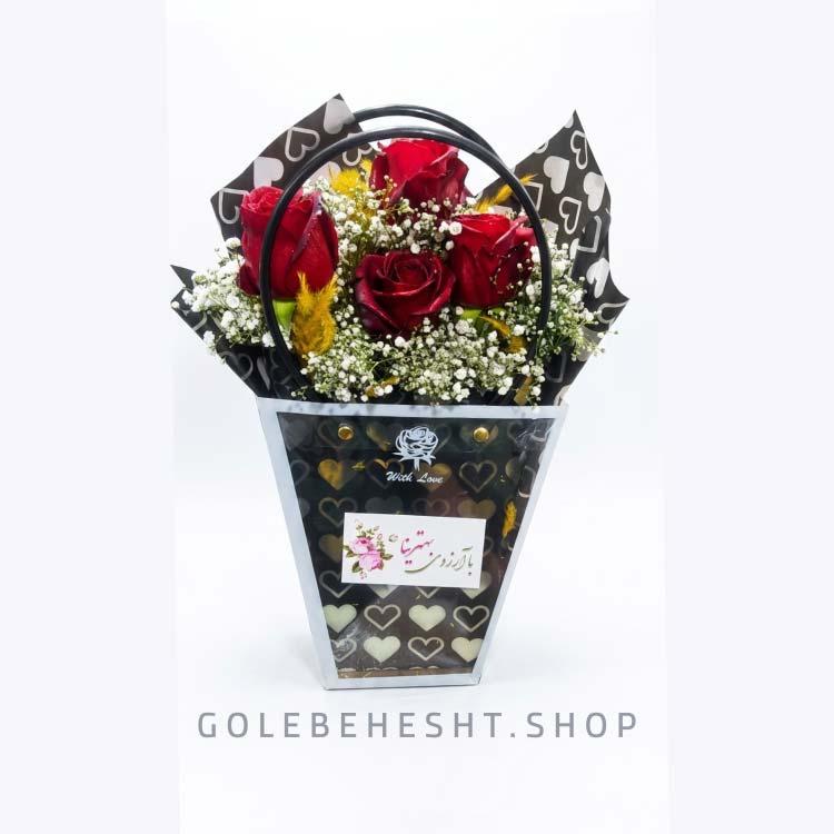 باکس گل مدل کیف طلقی